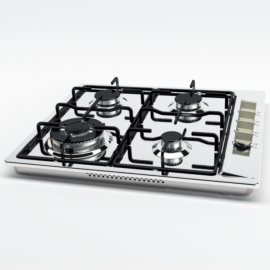 Dựng mô hình bếp gas âm 3d