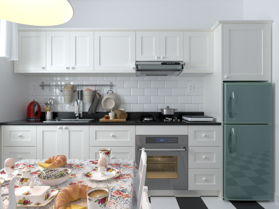 Thiết kế tủ bếp theo phong cách Ikea