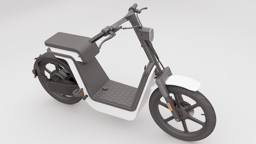 Dựng hình 3d sản phẩm xe đạp điện