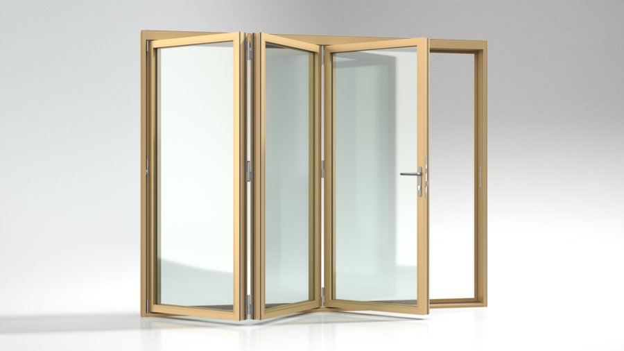 Dựng mô hình cửa nhôm kính 3d